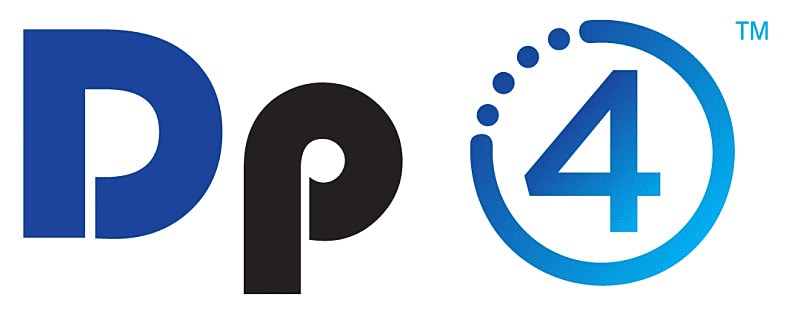 Logos for Dp and 4 brands.