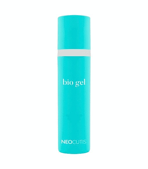 Neocutis bio gel skincare product in teal packaging.