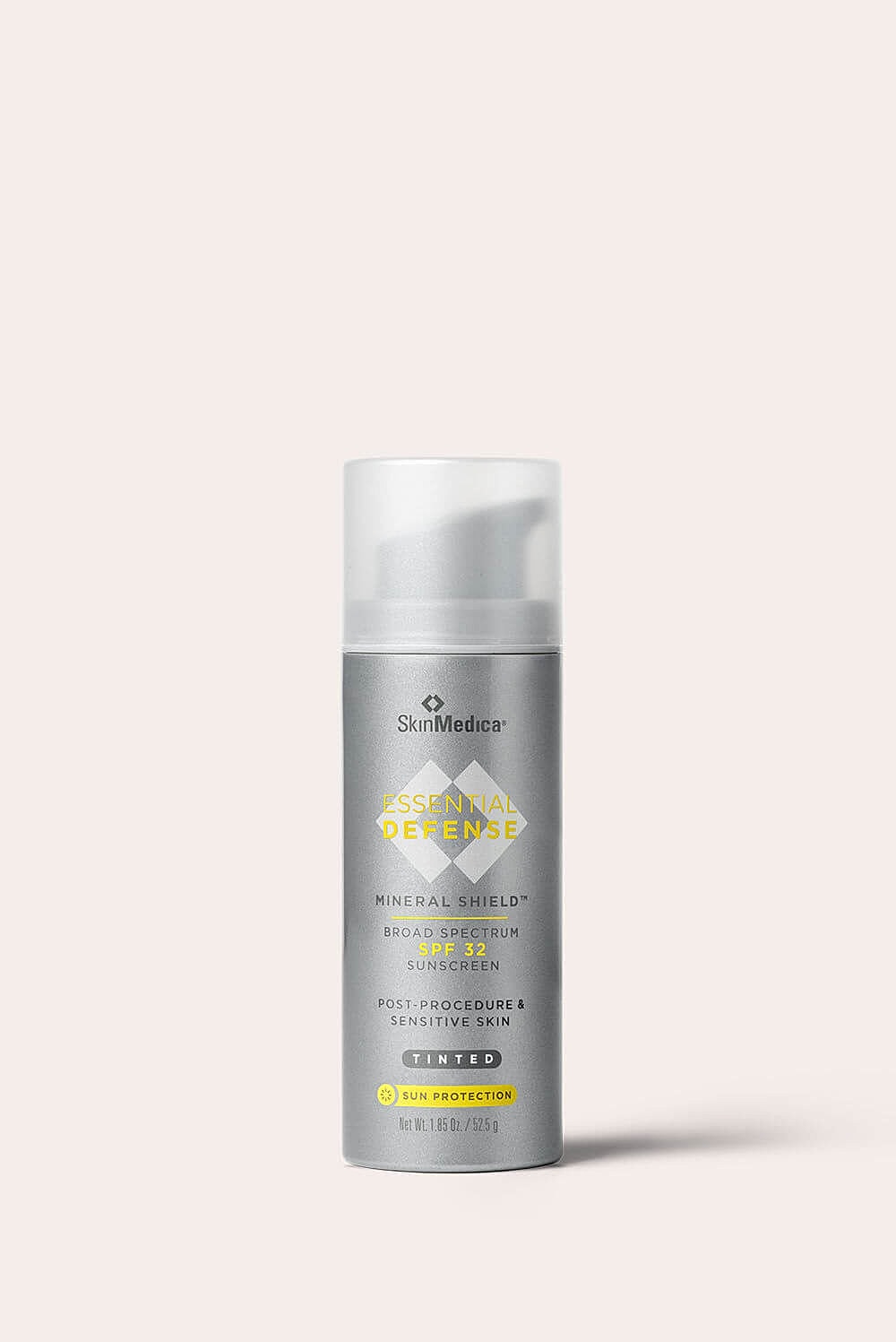 Tinted broad spectrum sunscreen for sensitive skin.
