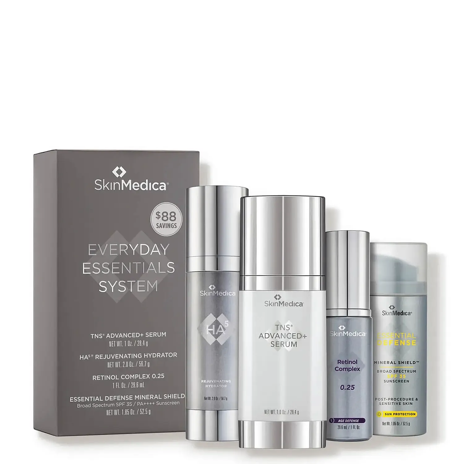 SkinMedica Everyday Essentials skincare system products