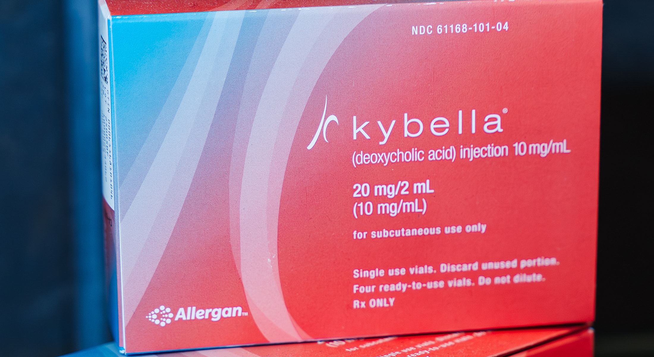 Kybella injection box displaying product information.